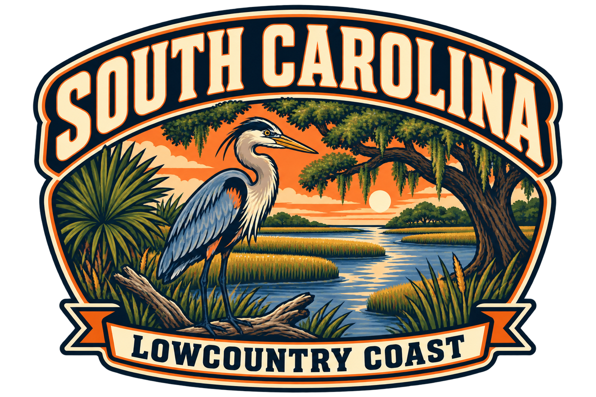 South Carolina heritage badge embroidery artwork