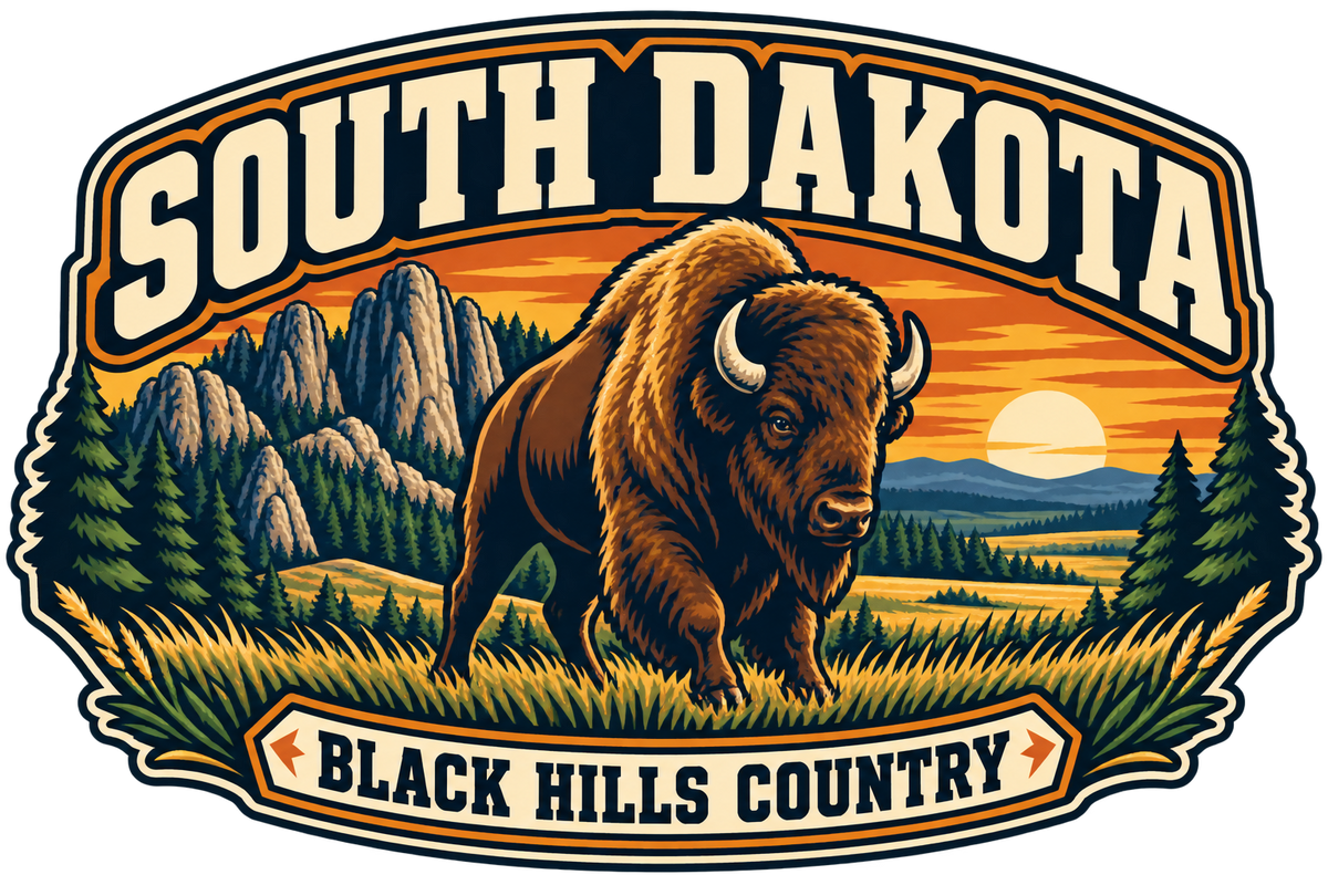 South Dakota heritage badge embroidery artwork