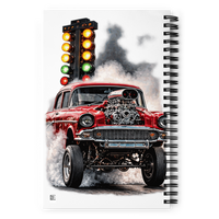 Red Gasser Launch Spiral Notebook product mockup 2