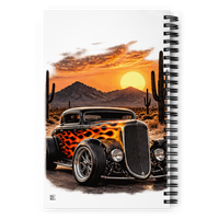 Desert Sunset Flame Coupe Spiral Notebook product mockup 2