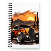 Desert Sunset Flame Coupe Spiral Notebook product mockup
