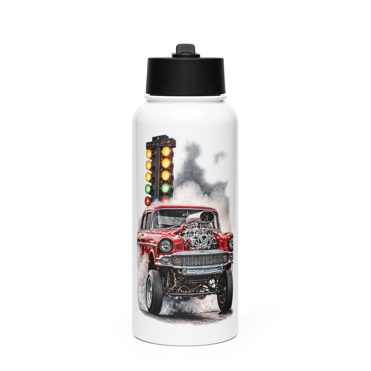 Red Gasser Launch Stainless Steel Water Bottle product mockup