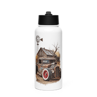 Rust and Thunder Rat Rod Pickup Stainless Steel Water Bottle product mockup