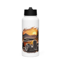 Desert Sunset Flame Coupe Stainless Steel Water Bottle product mockup