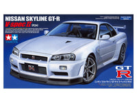 Tamiya 24258 1/24 Nissan Skyline GT-R V-spec II R34 model kit — kit box artwork