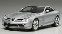 Tamiya 24290 1/24 Mercedes-Benz SLR McLaren model kit — assembled and painted example with doors closed