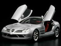 Tamiya 24290 1/24 Mercedes-Benz SLR McLaren model kit — assembled and painted example with doors open