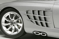 Tamiya 24290 1/24 Mercedes-Benz SLR McLaren model kit — assembled and painted wheel, side vent and exhaust detail