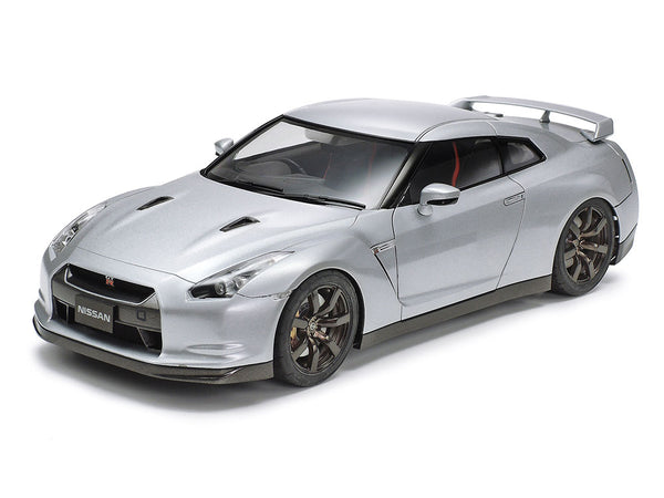 Tamiya 24300 1/24 Nissan GT-R model kit — assembled and painted front three-quarter view