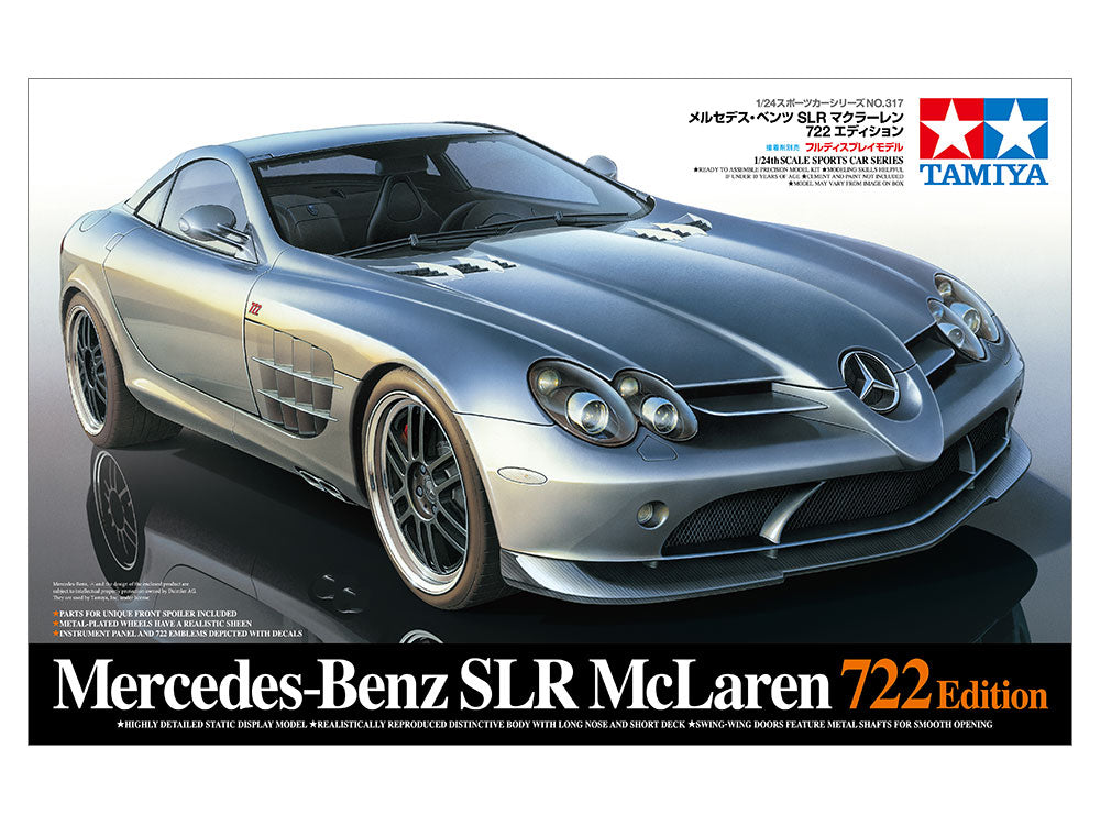 Tamiya 24317 1/24 Mercedes-Benz SLR McLaren 722 Edition model kit — kit box artwork