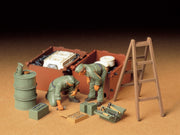Tamiya German Tank Engine Maintenance Crew Set 1:35 Model Kit 35180 — manufacturer example 1