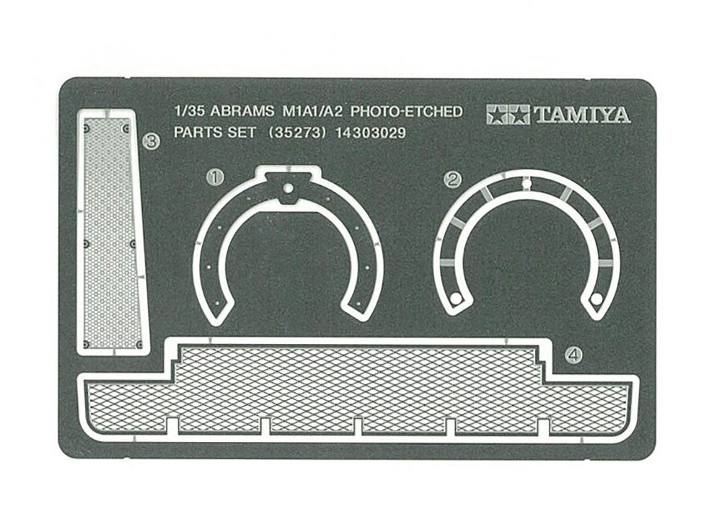 Tamiya 1:35 U.S. M1A1/A2 Abrams Photo-Etched Parts Set – 35273 – product view