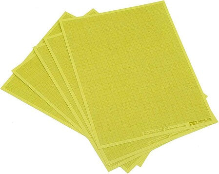 Tamiya Masking Sticker Sheet, 1 mm Grid Type (5 Sheets) – TAM87129 — exact Tamiya product photo