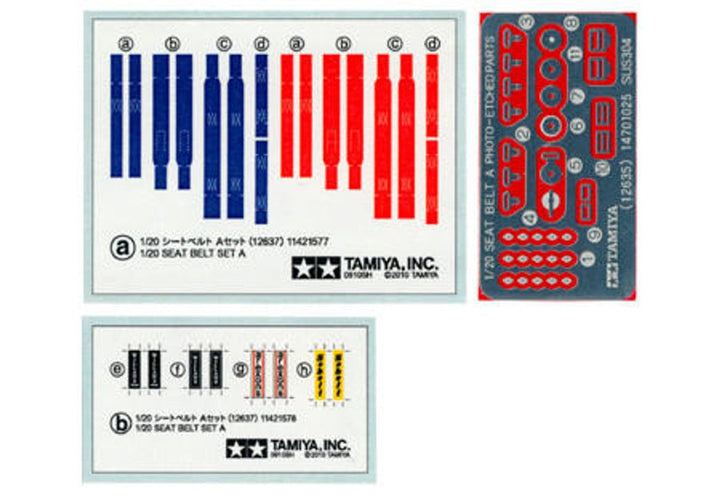 Tamiya 1/20 Seat Belt Set A – 12637 — exact product reference
