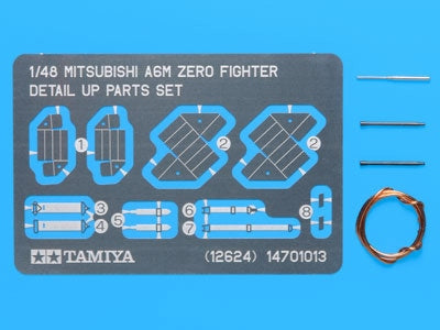 Tamiya 12624 Mitsubishi A6M Zero Detail-Up Parts Set 1/48 — manufacturer product view 1