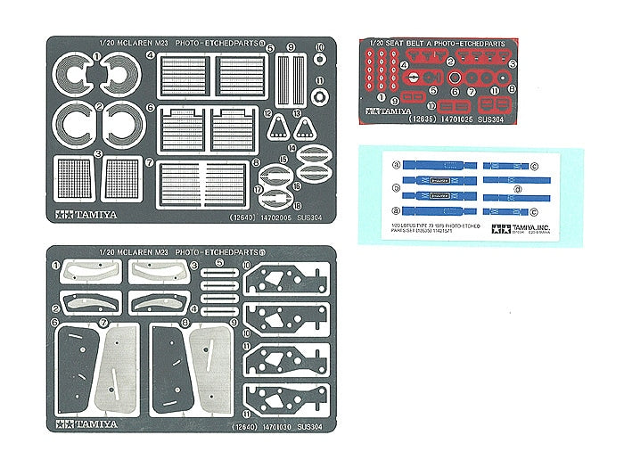 Tamiya 12640 McLaren M23 1976 Photo-Etched Parts Set 1/20 — manufacturer product view 1