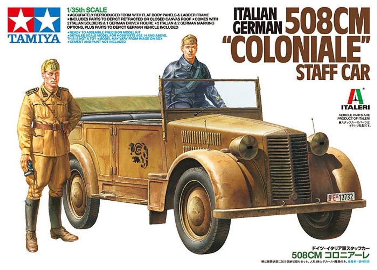 Tamiya 1/35 508Cm "Coloniale" Staff Car – 37014 — exact product reference
