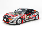 Tamiya 24337 GAZOO Racing TRD 86 1/24 model kit — assembled and painted example, front three-quarter view