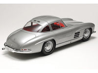 Tamiya 24338 Mercedes-Benz 300 SL 1/24 model kit — assembled and painted example, rear three-quarter view