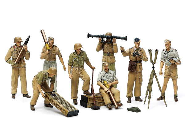 Tamiya 35343 Africa Corps Luftwaffe Artillery Crew 1/35 Figure Kit — assembled product example