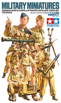 Tamiya 35343 Africa Corps Luftwaffe Artillery Crew 1/35 Figure Kit — box artwork