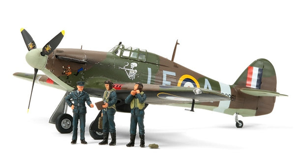 Tamiya 37011 Hawker Hurricane Mk. I with 3 Figures 1/48 Model Kit — manufacturer product view 1