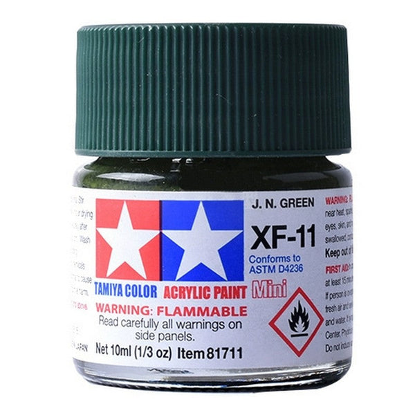 Tamiya 81711 XF-11 J.N. Green Acrylic Paint Mini 10ml