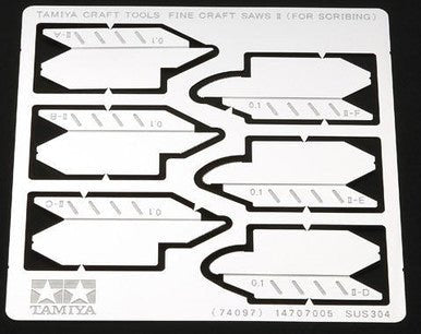 Tamiya Fine Scribing Saw Blades Straight & Round (3) (for knife #74098) — exact product reference