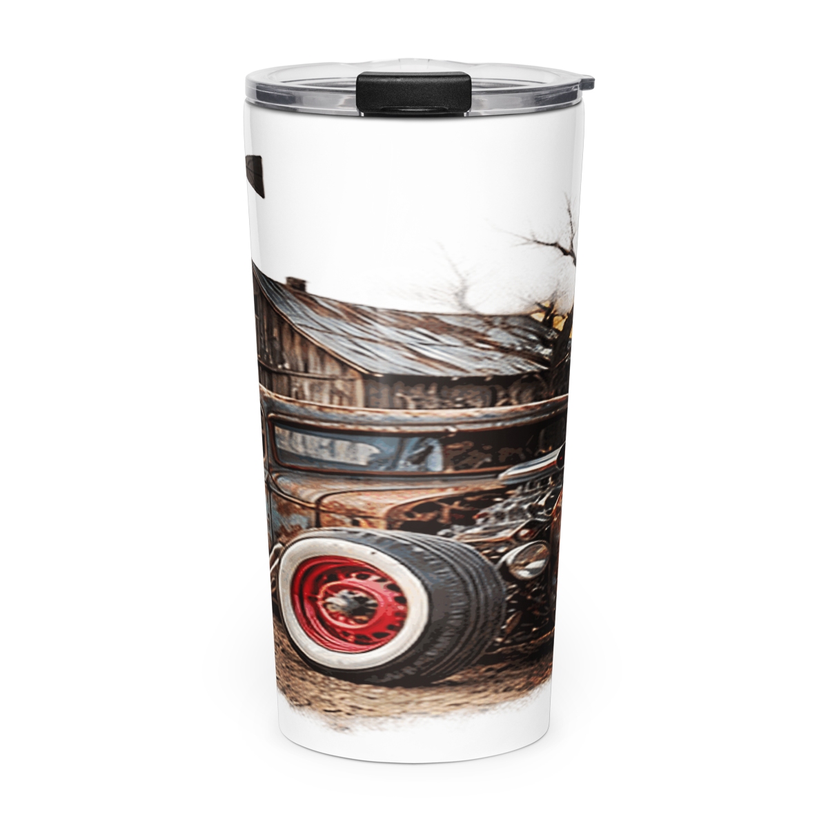 Rust and Thunder Rat Rod Pickup 20 oz Tumbler product mockup