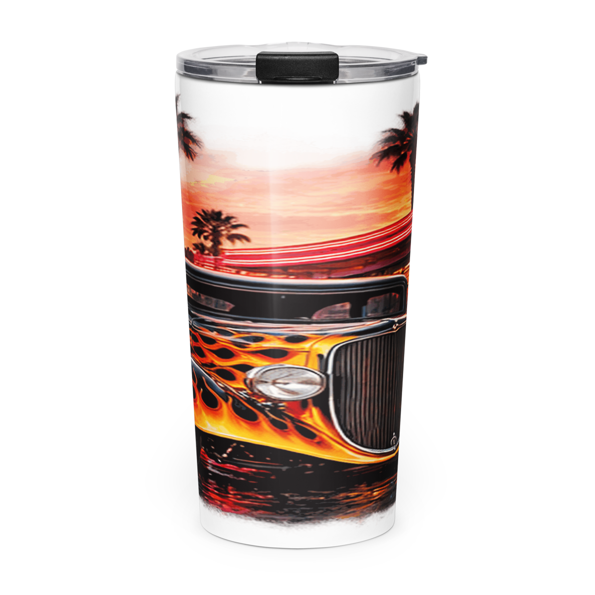 Neon Diner Flame Coupe 20 oz Tumbler product mockup
