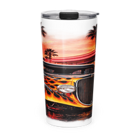 Neon Diner Flame Coupe 20 oz Tumbler product mockup