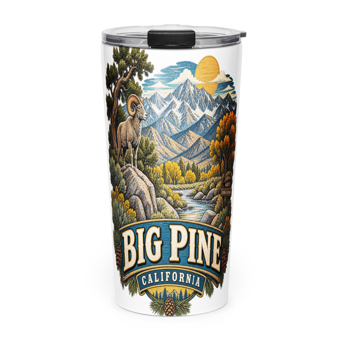 Big Pine California 20 oz Tumbler product mockup