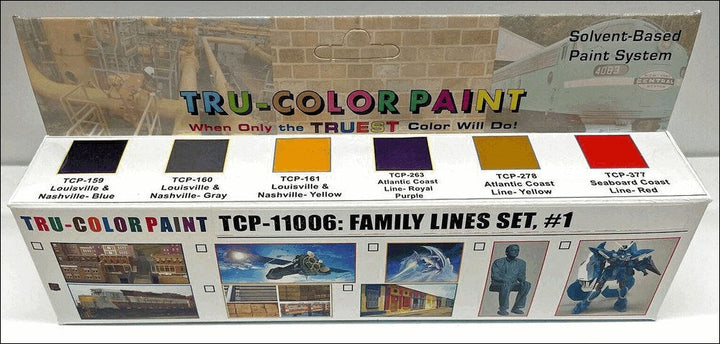 Tru-Color Paint 11006 Family Lines Railroad Paint Set #1 (6-Pack of 1oz Bottles) — exact Tru-Color Paint product image