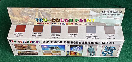 Tru-Color Paint TCP-10550 Bridge and Building Set #1, paint set package