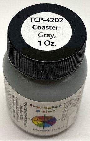 Tru-Color Paint TCP-4202 San Diego Coaster Gray, one-ounce bottle with labeled cap