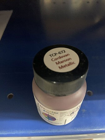 Tru-Color Paint TCP-672 Cordovan Maroon Metallic 1 oz bottle