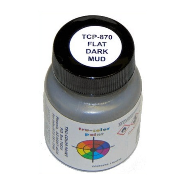Tru-Color Flat Dark Mud Brushable 1oz