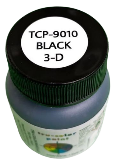 Tru-Color Paint 9010 Railroad Color Acrylic Paints for 3D Printed Plastic Models, Black (1oz)