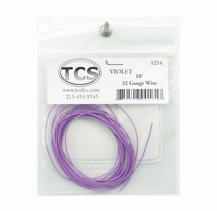Train Control Systems 1214 32 Gauge Wire, Violet (10') — exact Train Control Systems product image