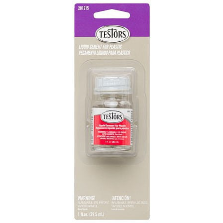 Testors Liquid Cement For Plastic - 1 Oz. Bottle Carded — exact product reference