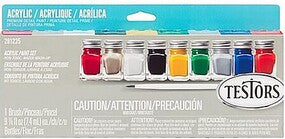 Testors Finishing Acrylic Paint Set (9 colors) — exact product view