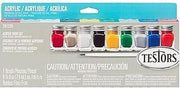 Testors Finishing Acrylic Paint Set (9 colors) — exact product view