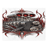 Supercharged V8 Pinstripe Throw Blanket product mockup 2