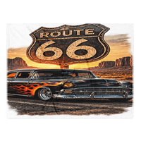 Route 66 Flame Cruiser Throw Blanket product mockup 2