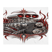 Supercharged V8 Pinstripe Throw Blanket product mockup 3