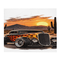 Desert Sunset Flame Coupe Throw Blanket product mockup 3