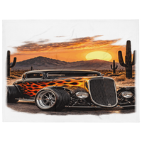 Desert Sunset Flame Coupe Throw Blanket product mockup