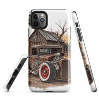 Rust and Thunder Rat Rod Pickup Tough iPhone Case product mockup