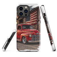 Barn Flag Red Hot Rod Pickup Tough iPhone Case product mockup 3