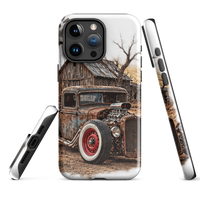 Rust and Thunder Rat Rod Pickup Tough iPhone Case product mockup 5